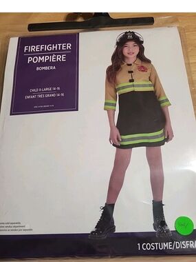 Halloween Costume Child Firefighter Costume Size 14-16 #4004